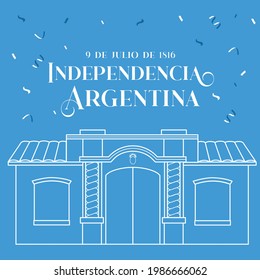 Unabhängigkeit Argentinien - Historisches Haus Tucumán Feier des Unabhängigkeitstages vom 9. Juli in Argentinien