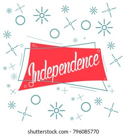 independence, beautiful greeting card