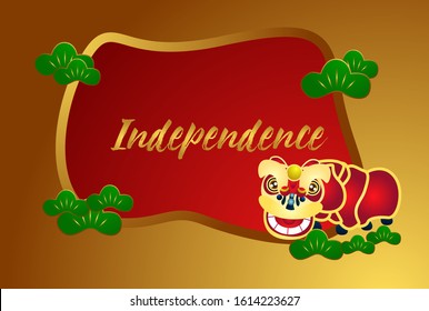 independence, beautiful greeting card background or template banner with chinese theme. vector design illustration