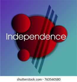 Independence, Beautiful greeting card poster