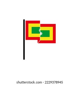 independence of cartagena icon set vector sign symbol