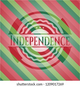 Independence christmas badge background.
