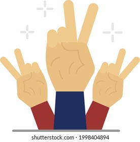 Independence Concept, Victory or Freedom Vector color Icon Design, American culture and traditions Symbol, United States Social Sign, US Arts and literature Stock illustration