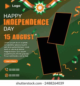 Independence day 15 august instagram story and social media post template | Independence day poster banner design template | Independence day stylish fashion sale instagram and social media post