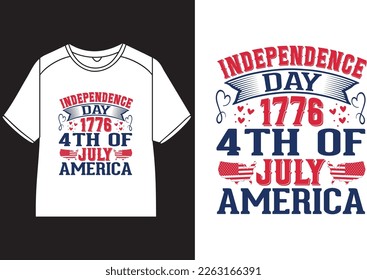 Independence day 17 76 4th of July America T-Shirt Design