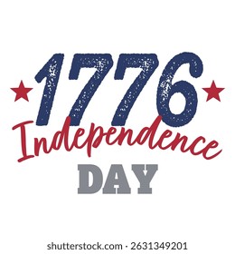 Día de la Independencia 1776 Ilustración vectorial. Tipografía Del Día De La Independencia Del Vector Para Las Camisetas, Carteles, Anuncios, Tarjetas, Decoración Del Partido, Globos