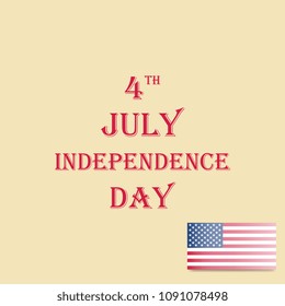Independence day. 4 July. American Flag. Background. Vector illustration