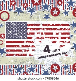 Independence Day- 4 of July - Retro grunge background