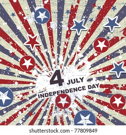 Independence Day- 4 of July - Retro grunge background