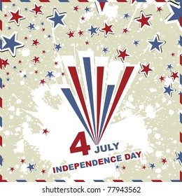 Independence Day- 4 of July - Retro grunge background