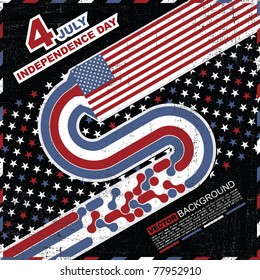 Independence Day- 4 of July - Retro grunge background