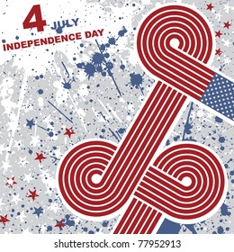 Independence Day- 4 of July - Retro grunge background