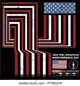 Independence Day- 4 of July - Retro grunge background
