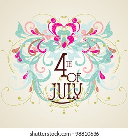 Independence Day- 4 of July- Vintage card