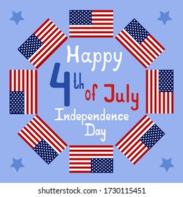 Independence Day 4 th of july greeting card or banner