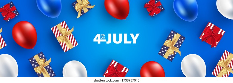 independence day 4 th july. Happy independence day vector illustration