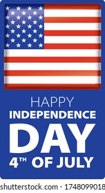Día de la Independencia 4 de julio. Feliz Día de la Independencia