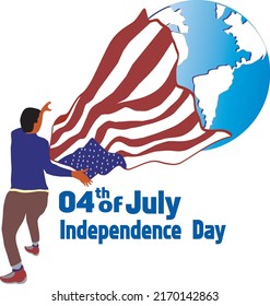 Independence day 4 th of July, United States of America. Logo design for independence day poster and banner
