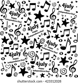 Independence day 4 th july. Happy Independence day. Seamless pattern design for Independence Day. Vector illustration.