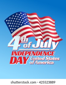 Independence day 4 th july card. Patriotic symbol holiday poster