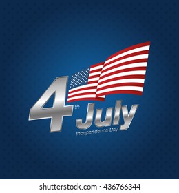 independence day 4 th july. happy independence day. vector illustration.