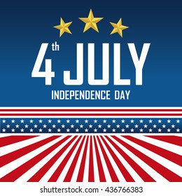 independence day 4 th july. happy independence day. vector illustration.