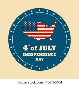 independence day 4 th july. happy independence day. vector illustration.