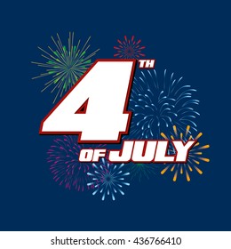 independence day 4 th july. happy independence day. vector illustration.