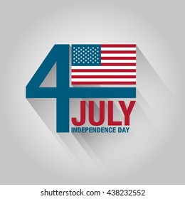 independence day 4 th july. happy independence day. vector illustration.