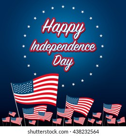 Independence Day 4 Th July Happy Stock Vector (Royalty Free) 438232564 ...