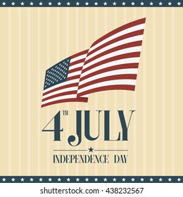 independence day 4 th july. happy independence day. vector illustration.