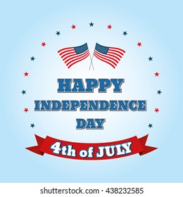 independence day 4 th july. happy independence day. vector illustration.