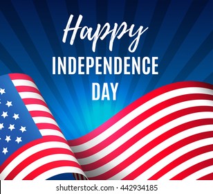 Independence day 4 th july. Happy independence day of USA , Fourth of July . Vector illustration. EPS 10