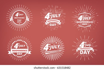 Independence Day 4 th of July, USA. Logo independence day United States of America, 4 th July