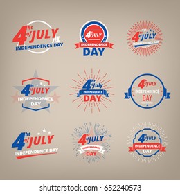 Independence Day 4 th of July, USA. Logo independence day United States of America, 4 th July