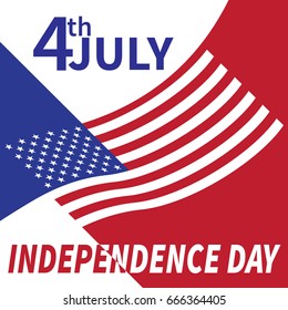 independence day 4 th july. Happy independence day.Vector illustration