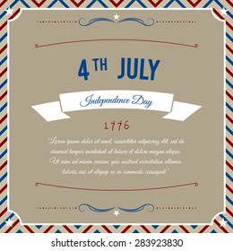 Independence Day 4-th July abstract party background. Vector