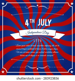 Independence Day 4-th July abstract party background. Vector