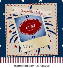 Independence Day 4-th July abstract background. Vector illustration.