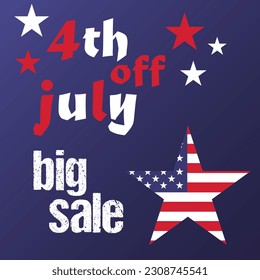 independence day 4th of July banner or card template design.