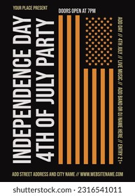 Independence day 4th of July celebration flyer poster social media post design