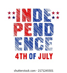 independence Day 4th of july design typography, vector design text illustration, poster, banner, flyer, postcard , sign, t shirt graphics, print etc
