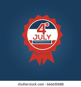 Independence day 4th july design element, vector illustrator