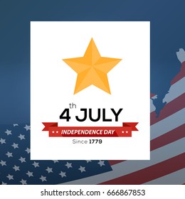 Independence day 4th july design element, vector illustrator