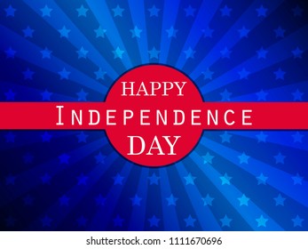 Independence day 4th of July. Patriotic greeting card, US holiday. Vector illustration