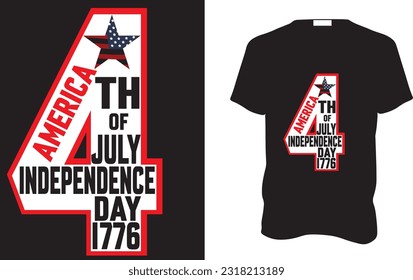 Independence day 4th July t-shirt deign 