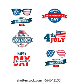 independence day 4th of July typographic design.