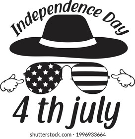 Día de la Independencia 4 de julio diseño de camisetas de tipografía