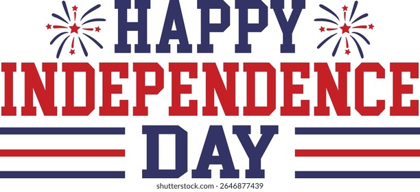 Dia da Independência 4o de julho tipografia clip art design em branco plano fundo isolado transparente para cartão, camisa, capuz, moletom, vestuário, tag, caneca, ícone, cartaz ou distintivo
