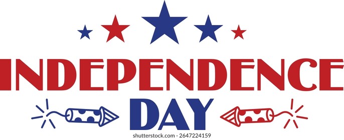 Dia da Independência 4o de julho tipografia clip art design em branco plano fundo isolado transparente para cartão, camisa, capuz, moletom, vestuário, tag, caneca, ícone, cartaz ou distintivo